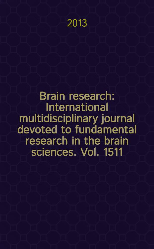 Brain research : International multidisciplinary journal devoted to fundamental research in the brain sciences. Vol. 1511 : Optogenetics and pharmacogenetics in neuronal function and dysfunction = Оптогенетика и фармакогенетика нейрональной функции и дисфункции.