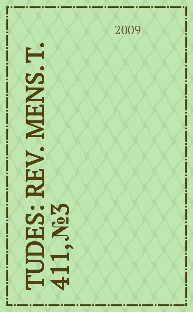 Études : Rev. mens. T. 411, № 3