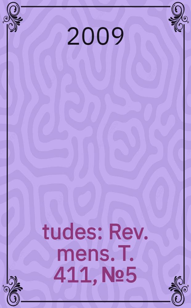 Études : Rev. mens. T. 411, № 5