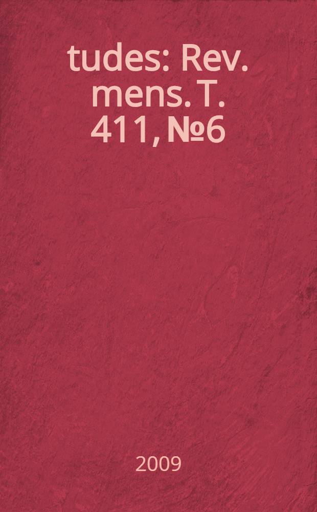 Études : Rev. mens. T. 411, № 6