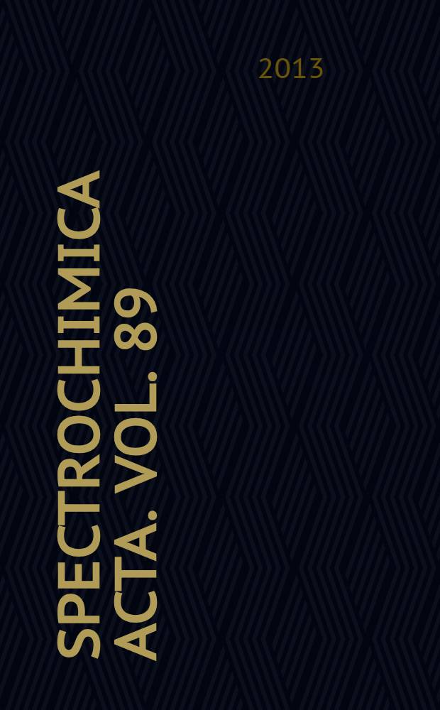 Spectrochimica acta. Vol. 89