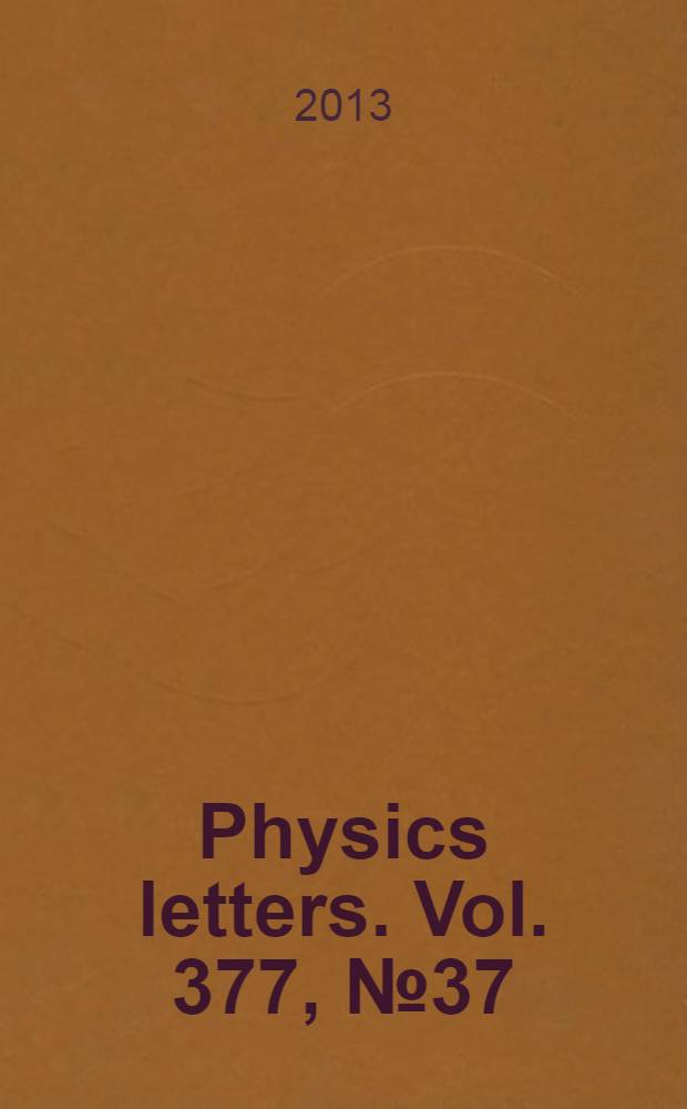 Physics letters. Vol. 377, № 37