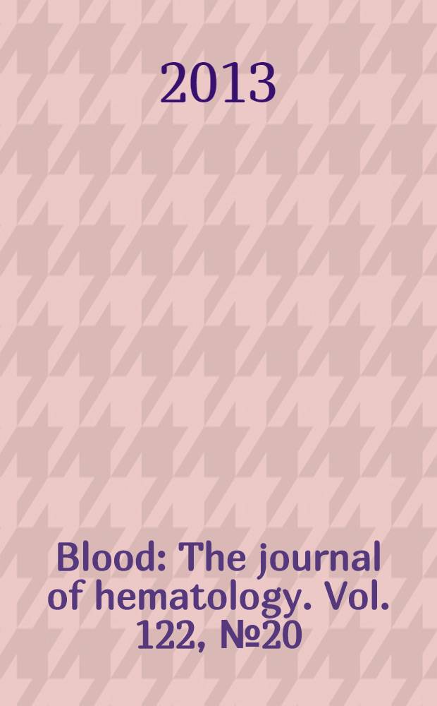 Blood : The journal of hematology. Vol. 122, № 20