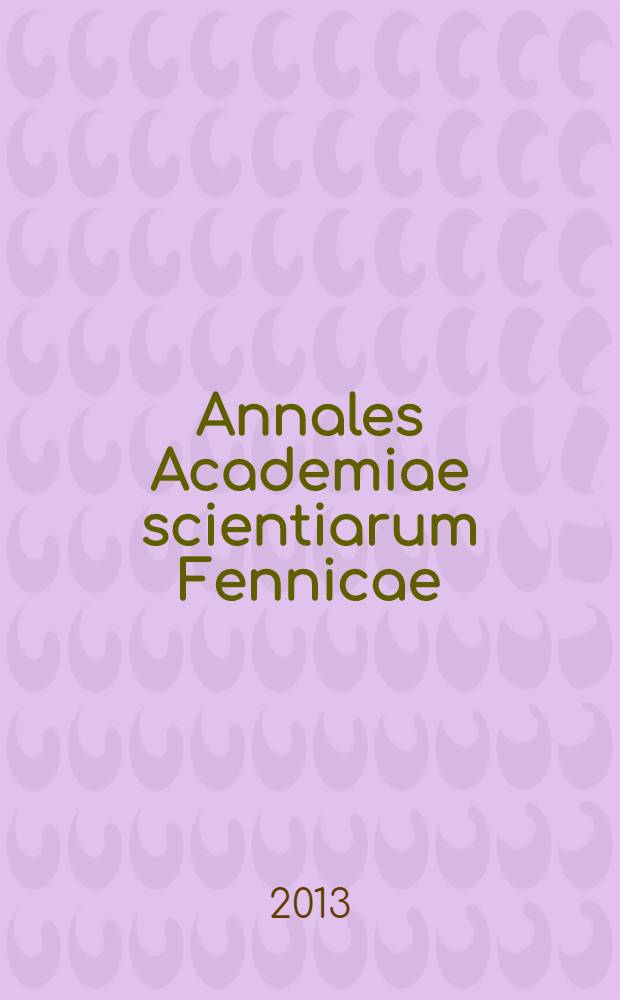 Annales Academiae scientiarum Fennicae : Approaching methodology = Приблизительная методология