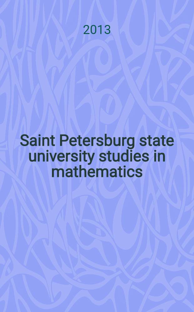 Saint Petersburg state university studies in mathematics