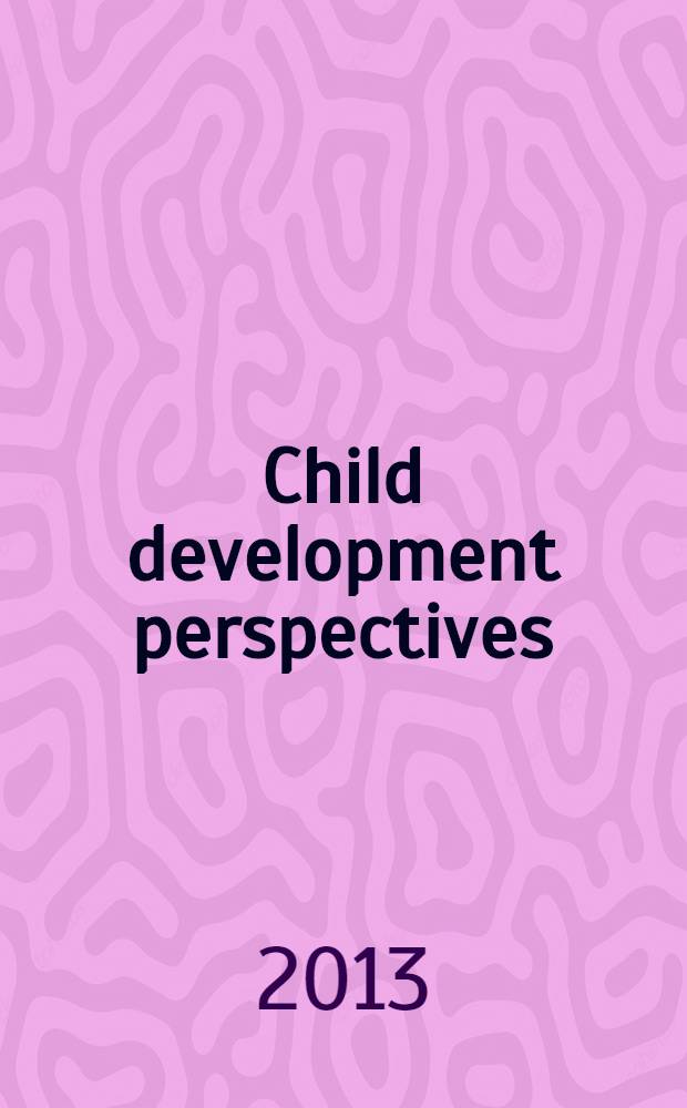 Child development perspectives : a publication of the Society for research in child development. Vol. 7, № 4