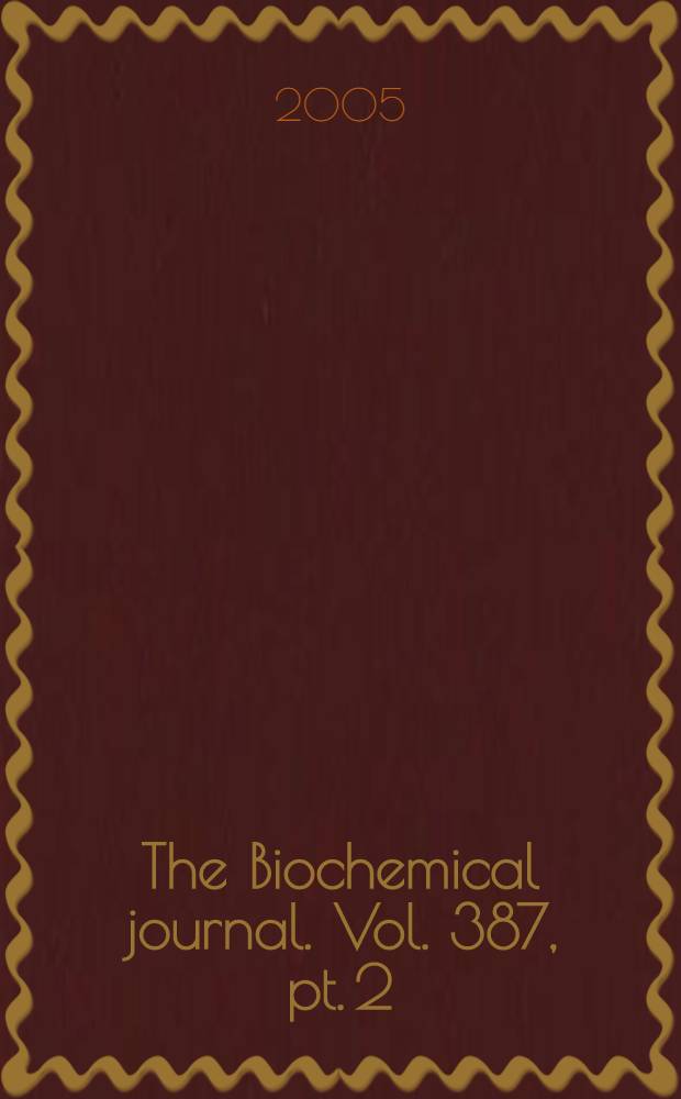 The Biochemical journal. Vol. 387, pt. 2