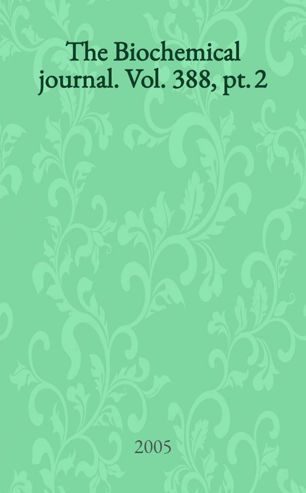 The Biochemical journal. Vol. 388, pt. 2
