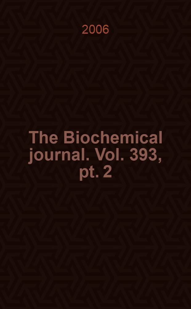 The Biochemical journal. Vol. 393, pt. 2