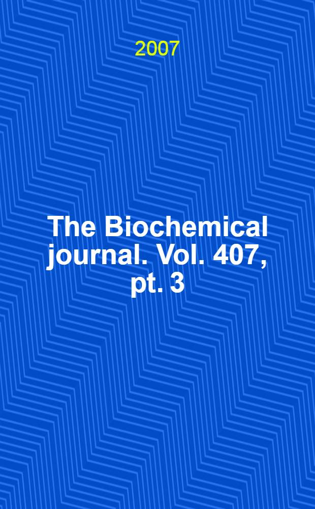 The Biochemical journal. Vol. 407, pt. 3