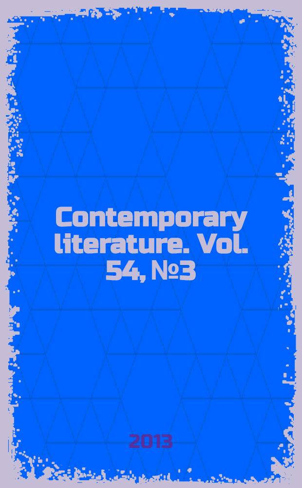 Contemporary literature. Vol. 54, № 3