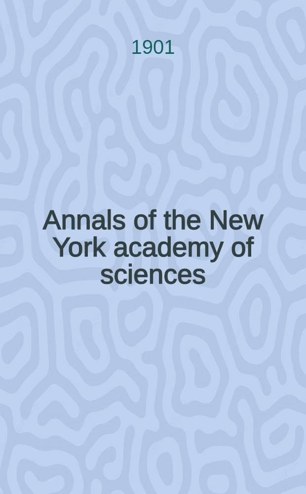 Annals of the New York academy of sciences : Late Lyceum of natural history. Vol. !3, № 8