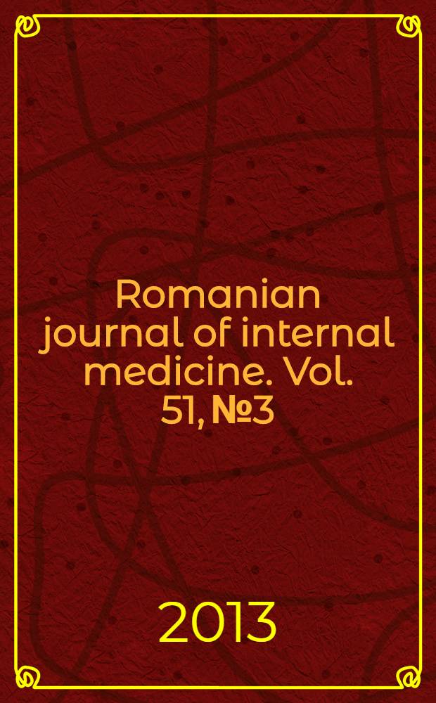 Romanian journal of internal medicine. Vol. 51, № 3/4