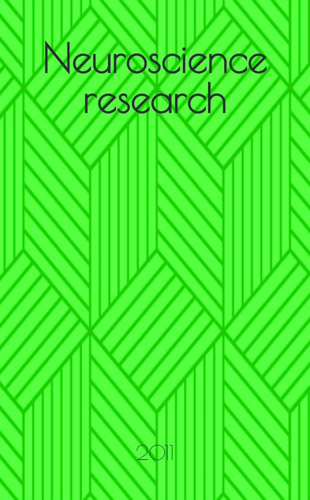Neuroscience research : The offic. j. of the Japan neuroscience soc. Vol. 71, № 3