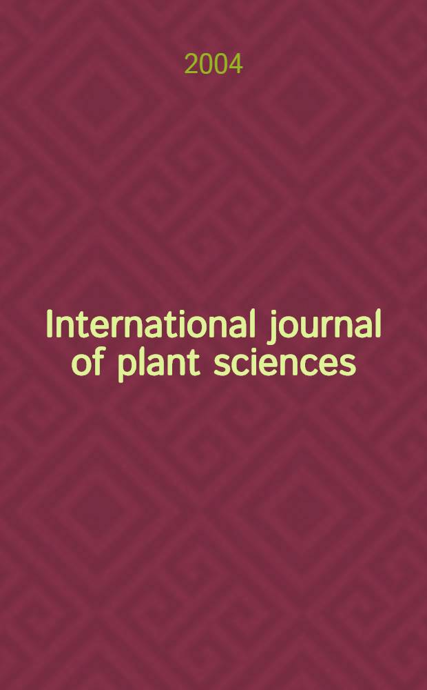International journal of plant sciences : Form. Botanical gazette. Vol. 165, № 1