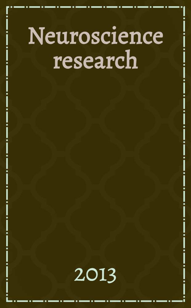 Neuroscience research : The offic. j. of the Japan neuroscience soc. Vol. 76, № 1/2