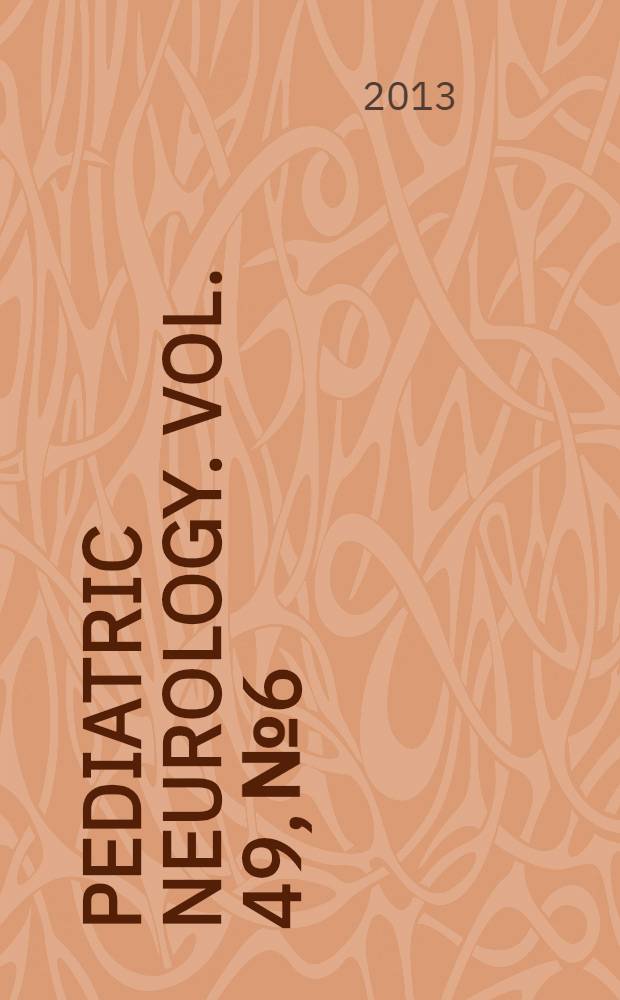 Pediatric neurology. Vol. 49, № 6