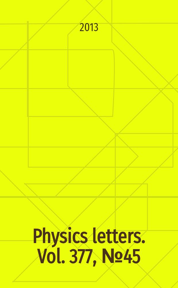 Physics letters. Vol. 377, № 45/48