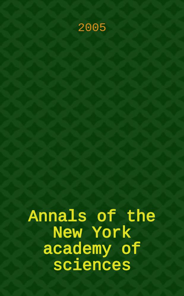 Annals of the New York academy of sciences : Late Lyceum of natural history. Vol.1039 : Clinical and basic oculomotor research