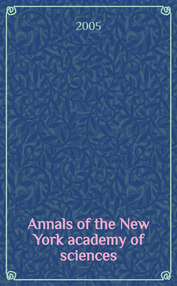 Annals of the New York academy of sciences : Late Lyceum of natural history. Vol.1044 : Hematopoietic stem cell V