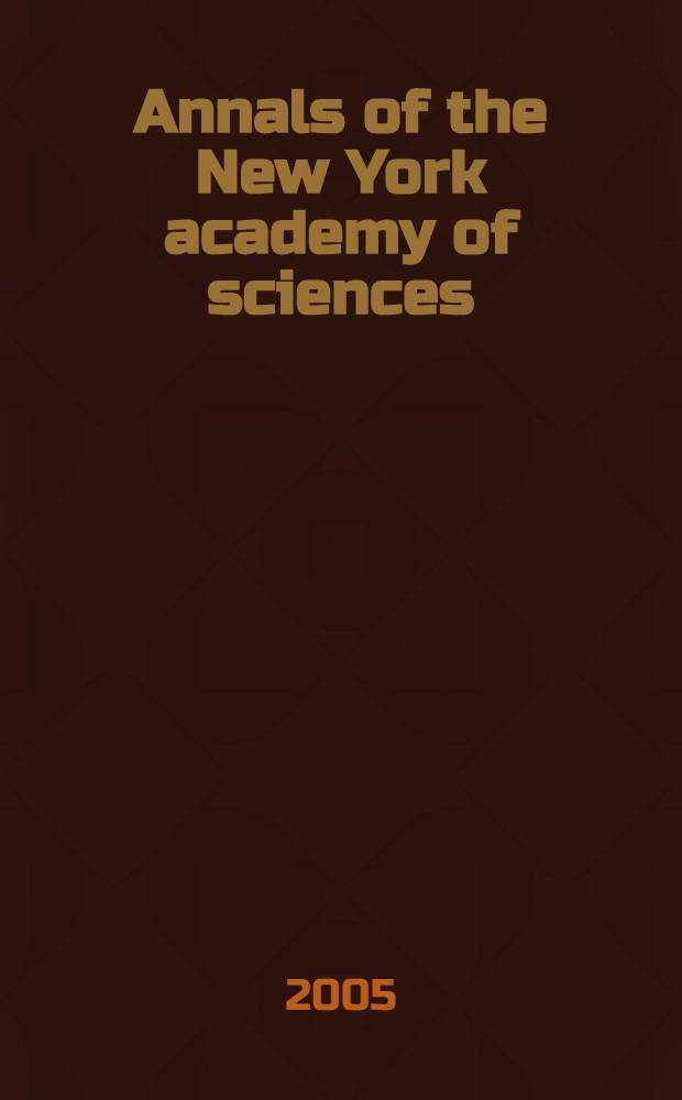 Annals of the New York academy of sciences : Late Lyceum of natural history. Vol.1046 : Bird hormones and bird migrations
