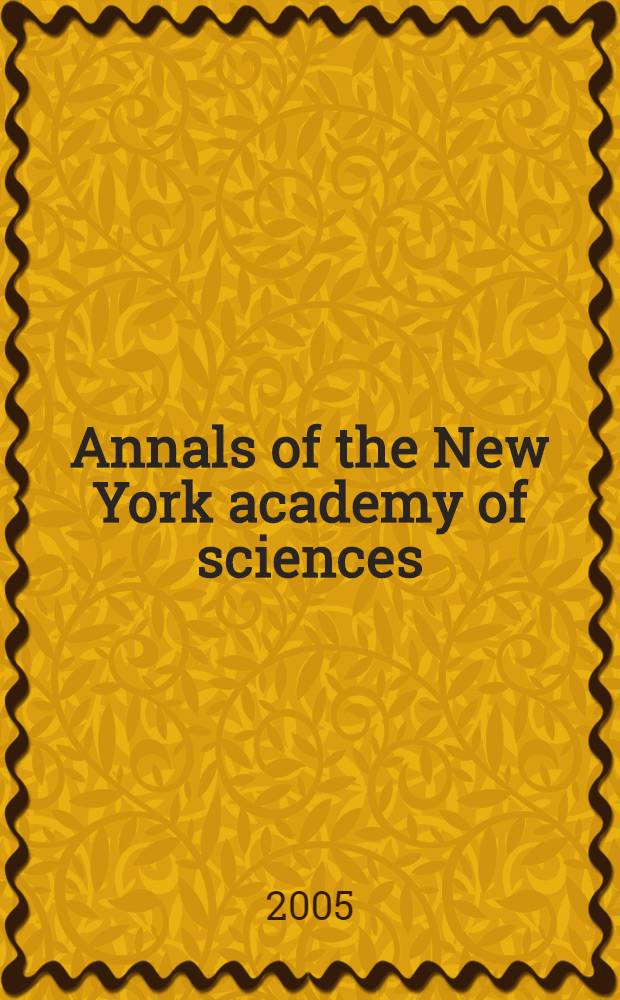 Annals of the New York academy of sciences : Late Lyceum of natural history. Vol.1050 : Autoimmunity