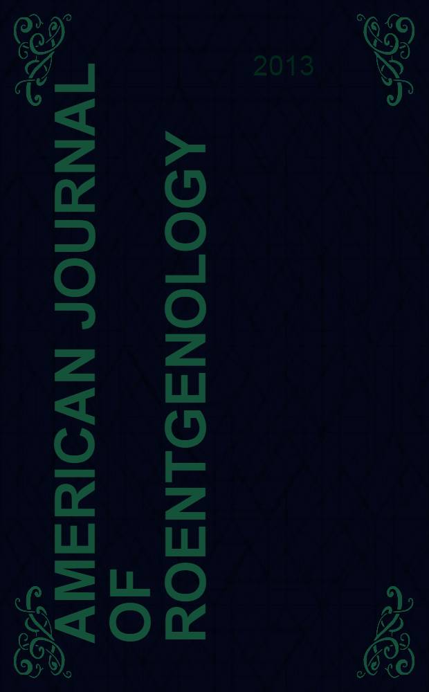 American journal of roentgenology : Including diagnostic radiology, radiation oncology, nuclear medicine, ultrasonography a. related basic sciences Offic. journal. Vol. 201, № 2