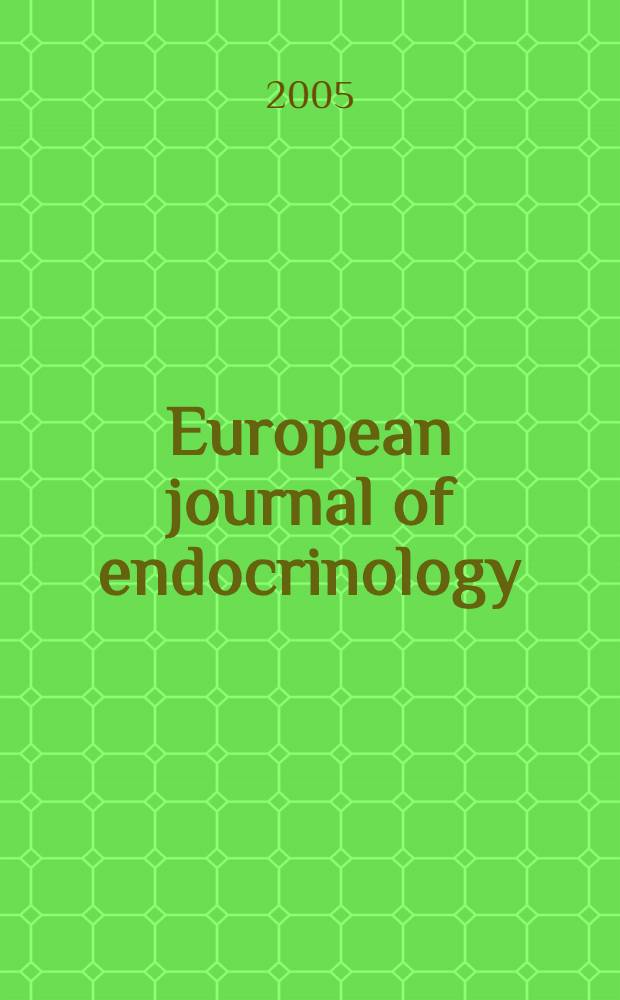 European journal of endocrinology : Formerly Acta ecdocrinologica Offic. j. of the Europ. federation of endocrine soc. Vol. 153, № 2