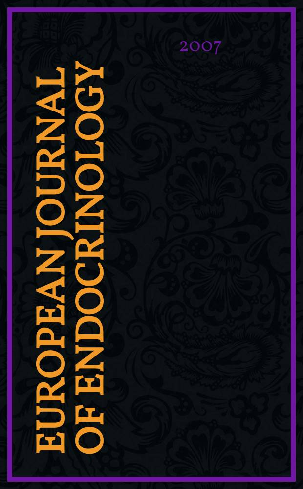 European journal of endocrinology : Formerly Acta ecdocrinologica Offic. j. of the Europ. federation of endocrine soc. Vol.156, № 5