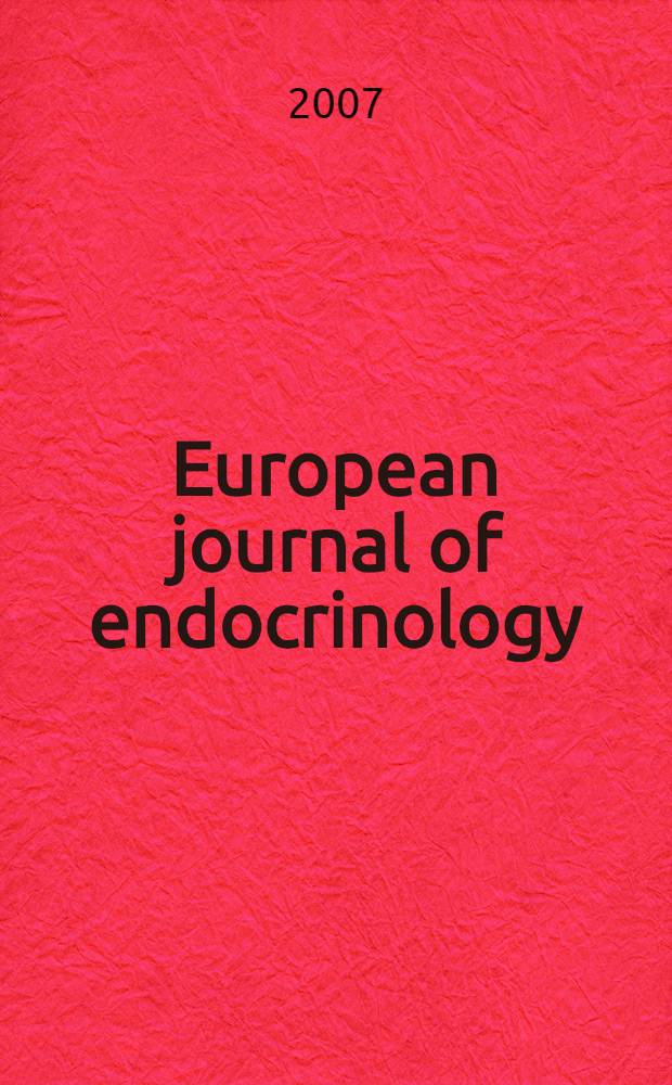 European journal of endocrinology : Formerly Acta ecdocrinologica Offic. j. of the Europ. federation of endocrine soc. Vol.157, № 2