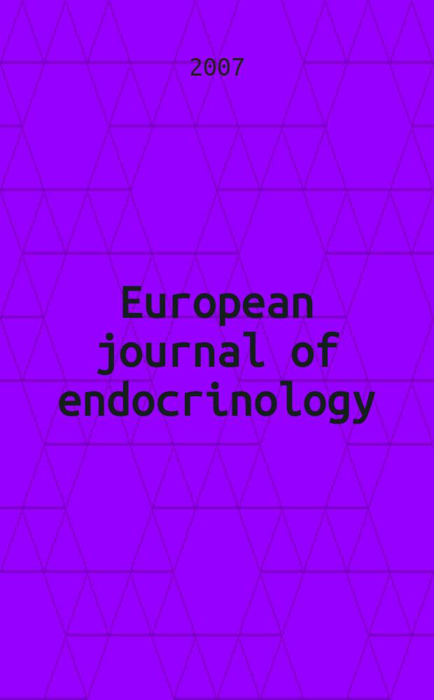 European journal of endocrinology : Formerly Acta ecdocrinologica Offic. j. of the Europ. federation of endocrine soc. Vol.157, № 5