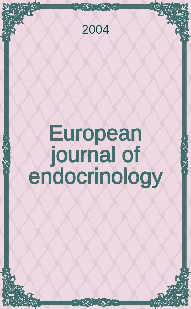 European journal of endocrinology : Formerly Acta ecdocrinologica Offic. j. of the Europ. federation of endocrine soc. 2004 к vol.151, suppl. 2 : Diabetes: obstacles in adherence to treatment
