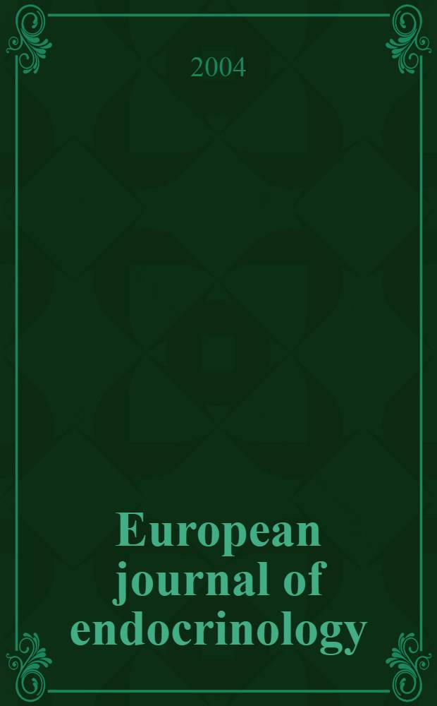 European journal of endocrinology : Formerly Acta ecdocrinologica Offic. j. of the Europ. federation of endocrine soc. 2004 к vol.151, suppl. 3 : Paediatric endocrinology