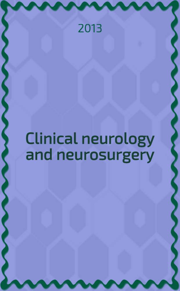 Clinical neurology and neurosurgery : J. of Netherlands soc. of neurology a. the Netherlands soc. of neurosurgeons. 2013 к Vol. 115, suppl. 1 : Proceedings of the 6th Dubrovnik international conference on multiple sclerosis, Dubrovnik, Croatia, 10-12 May 2012 = Материалы 6 Международной конференции в Дубровнике по множественному склерозу.