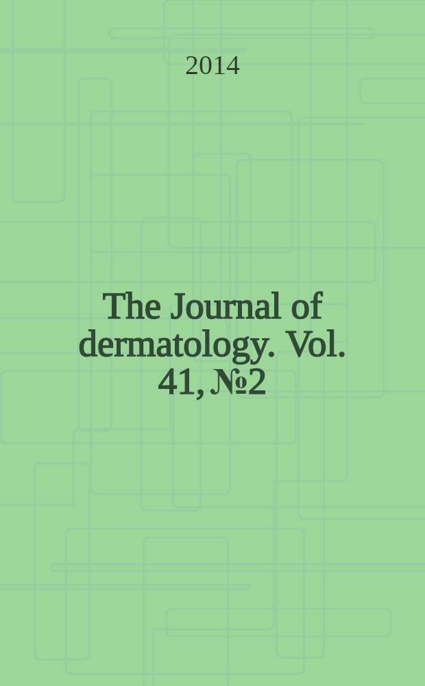 The Journal of dermatology. Vol. 41, № 2