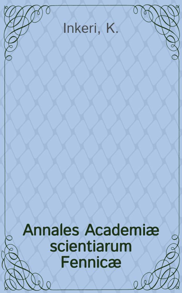 Annales Academiæ scientiarum Fennicæ : Tests for primality