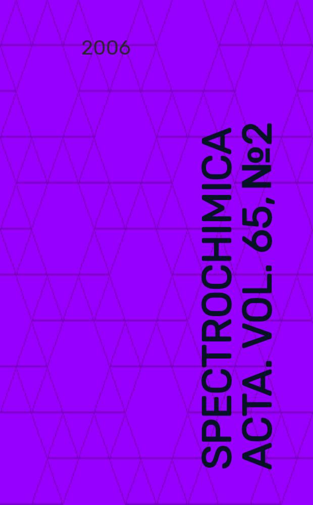 Spectrochimica acta. Vol. 65, № 2