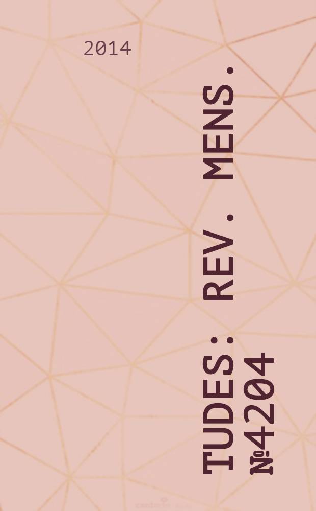 &Eacute;tudes : Rev. mens. № 4204