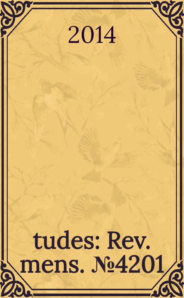 Études : Rev. mens. № 4201