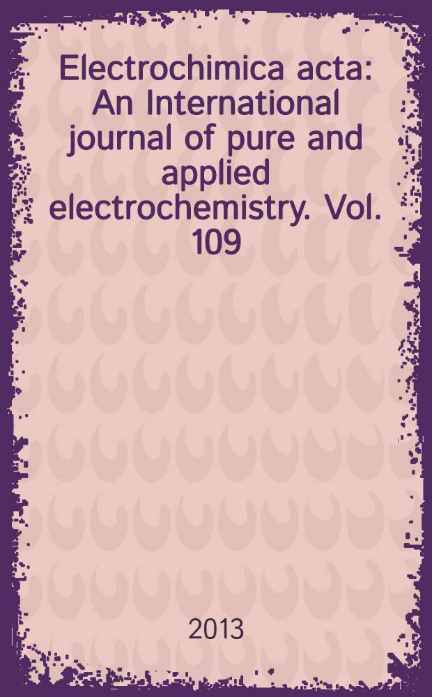 Electrochimica acta : An International journal of pure and applied electrochemistry. Vol. 109