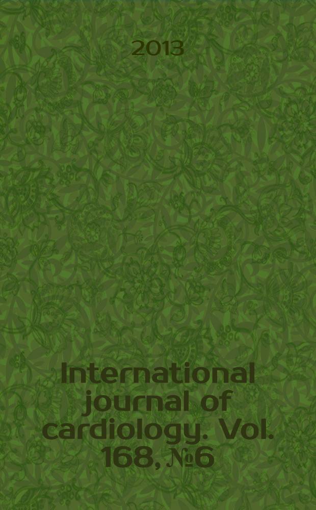 International journal of cardiology. Vol. 168, № 6