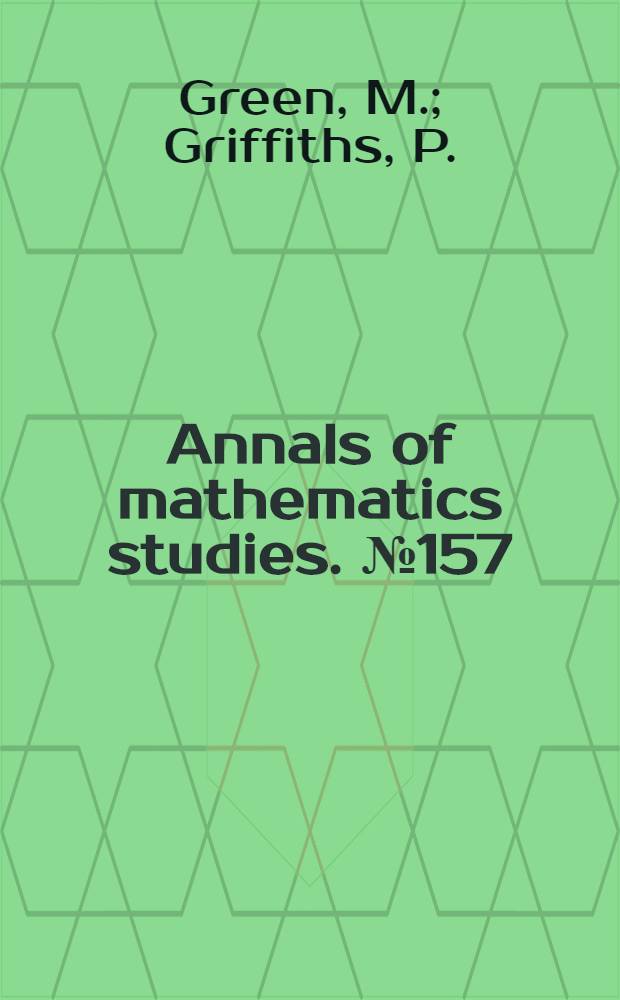 Annals of mathematics studies. №157 : On the tangent space to the space...