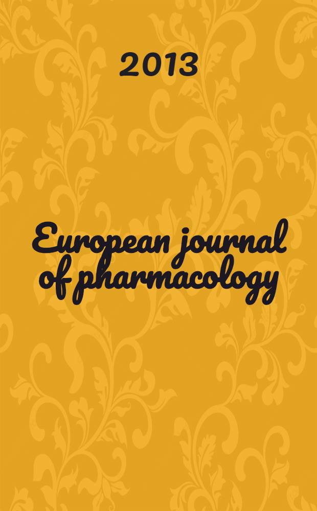 European journal of pharmacology : An intern. j. Vol. 719, № 1/3 : Festschrift Willem Hendrik Gispen