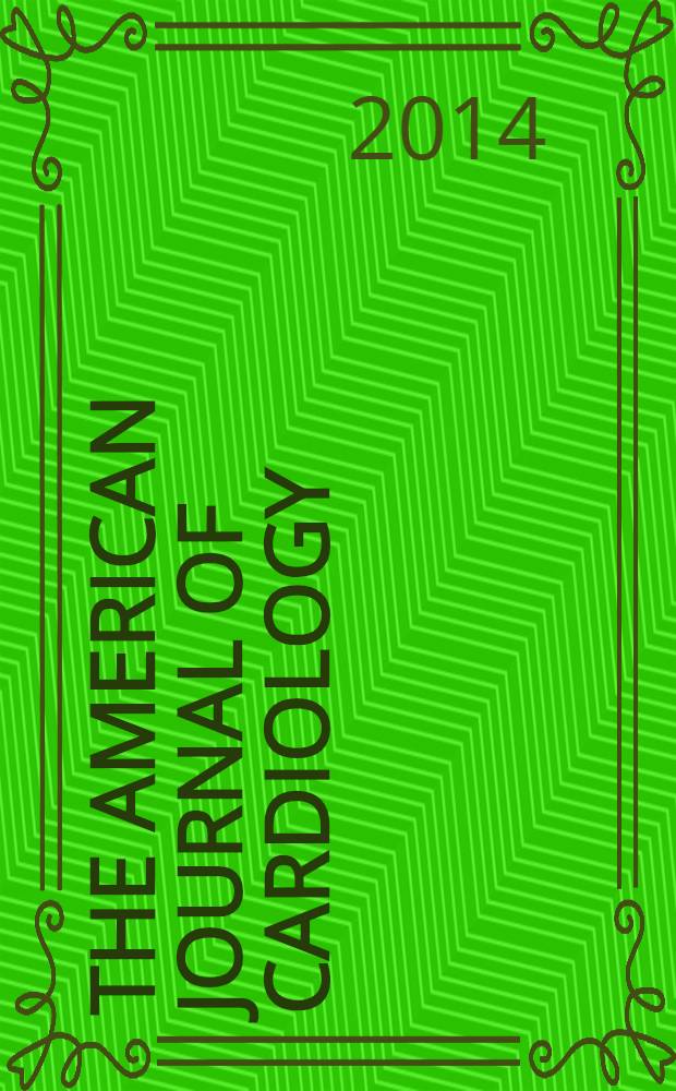 The American journal of cardiology : Official journal of the American college of cardiology A publication of the Yorke group. Vol. 113, № 5