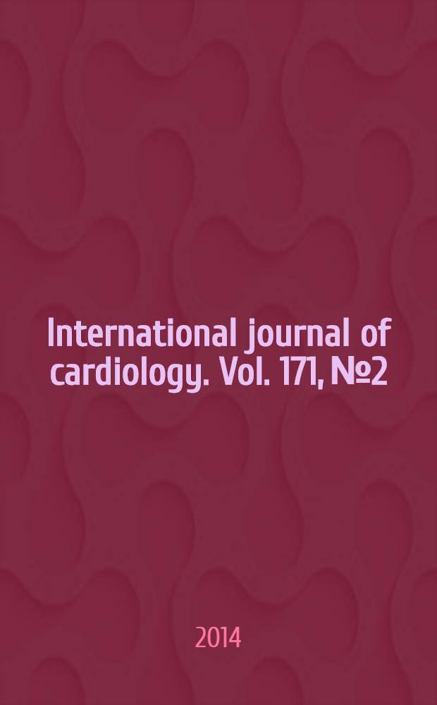 International journal of cardiology. Vol. 171, № 2