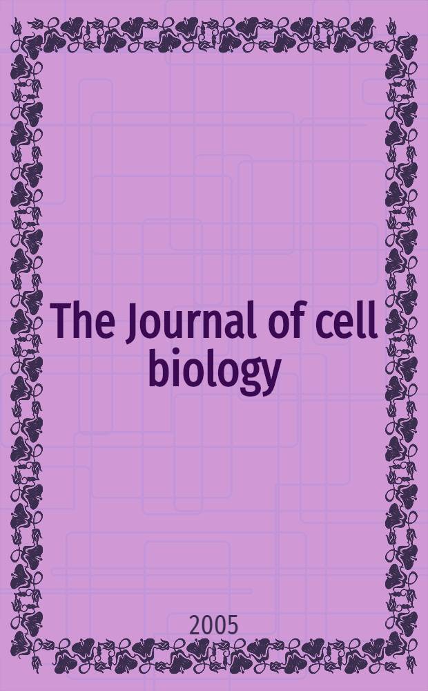 The Journal of cell biology : Formerly the Journal of biophysical and biochemical cytology. Vol. 168, № 3