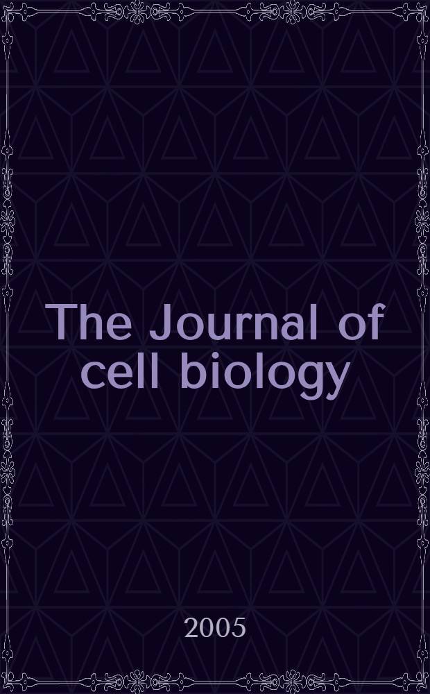 The Journal of cell biology : Formerly the Journal of biophysical and biochemical cytology. Vol. 168, № 5
