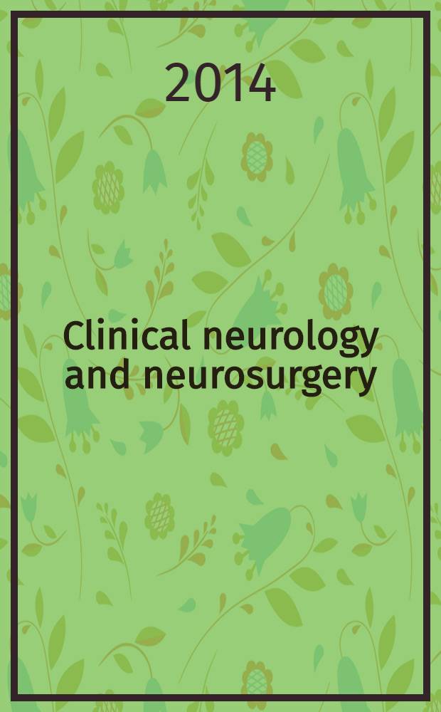 Clinical neurology and neurosurgery : J. of Netherlands soc. of neurology a. the Netherlands soc. of neurosurgeons. Vol. 117