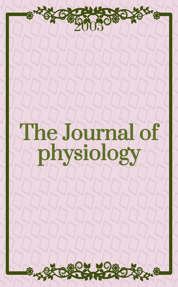 The Journal of physiology : Ed. for the Physiological society. Vol. 563, № 3