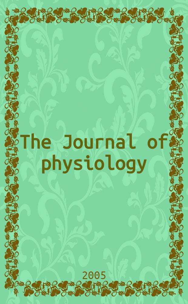 The Journal of physiology : Ed. for the Physiological society. Vol. 566 № 3